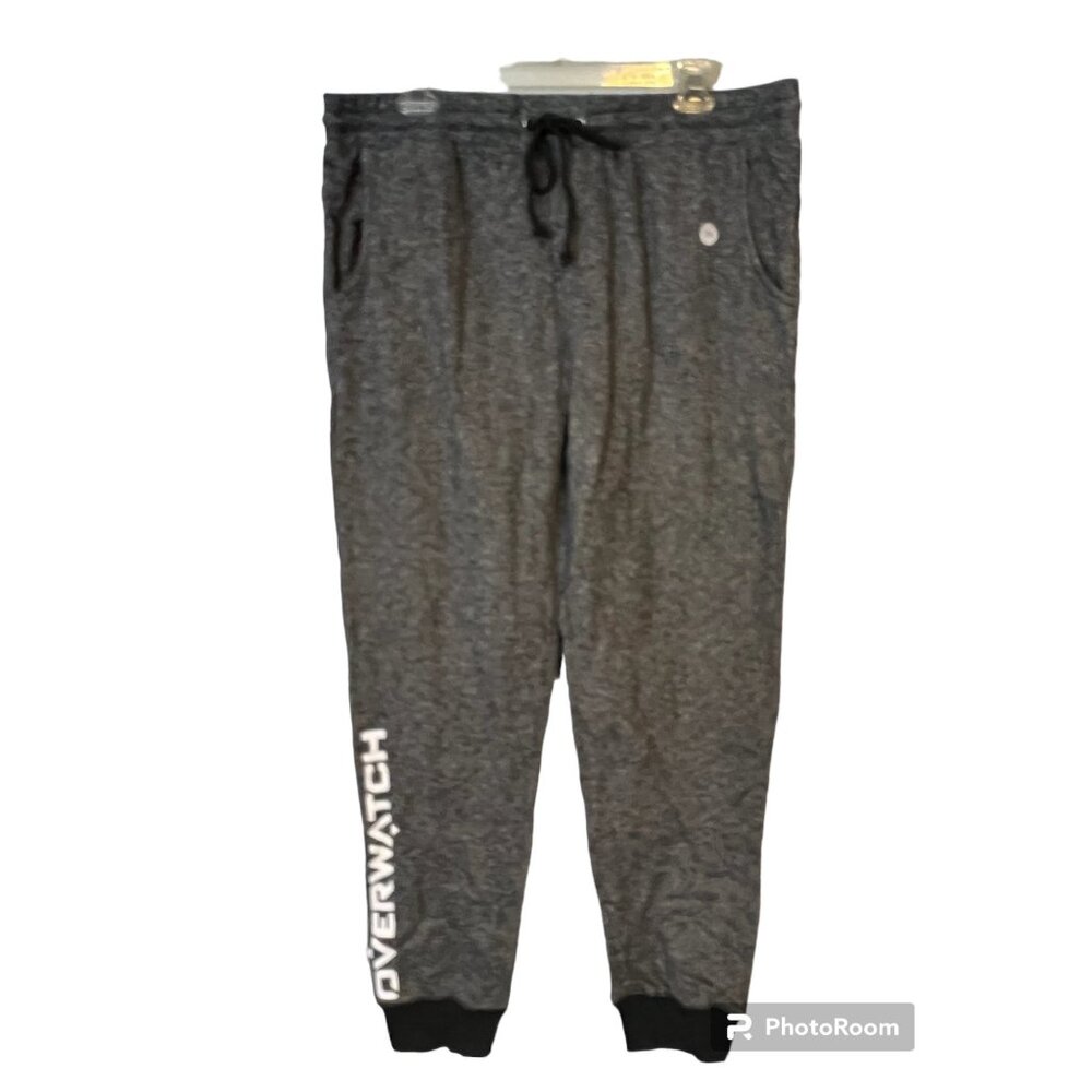 Overwatch Joggers Womens 2XL Sweatpants Gray Logo Cosplay Loungewear Active NEW